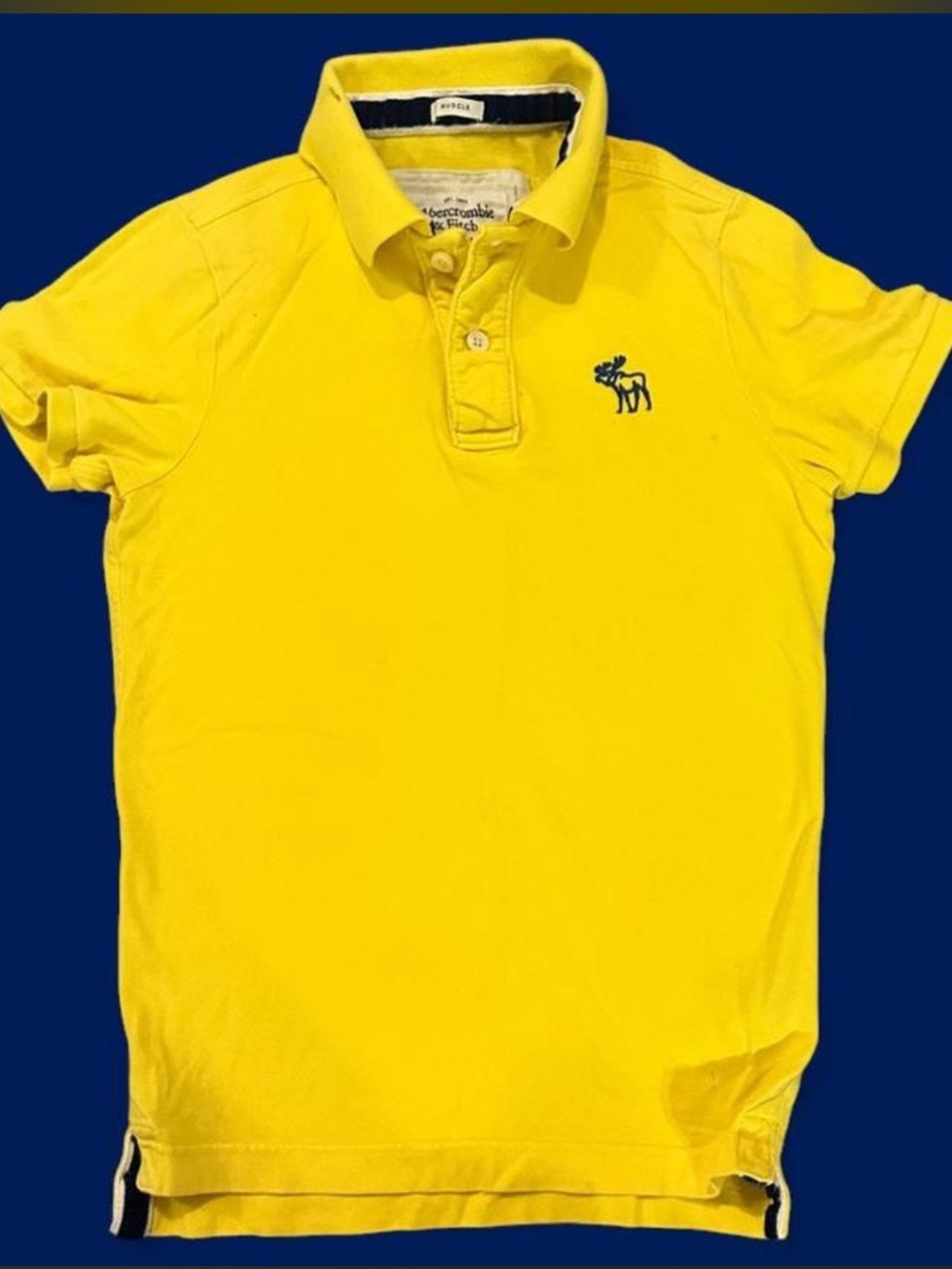 Abercrombie & Fitch Men’s Bright Yellow Polo